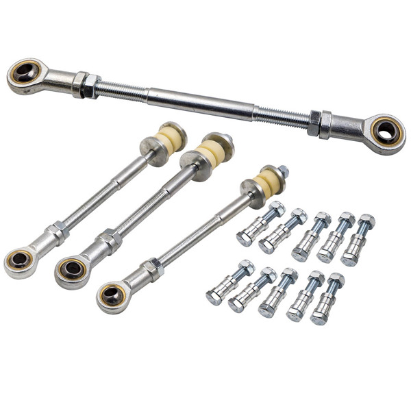 4 Front &amp; Rear Adjustable Sway Bar Link Kits For Nissan Patrol GU Y61 2&quot;-8&quot; Lift
