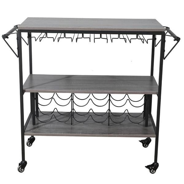 Munich Bar Cart with Wine Rack