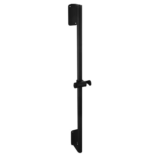 Stainless Steel Black Shower Sliding Bar 31.5 Inches for Bathroom Drilling-free