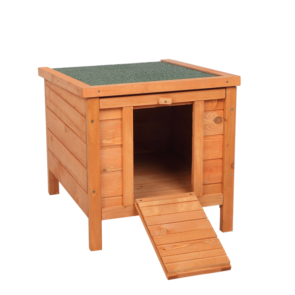 20&quot; Wooden Waterproof Rabbit Hutch Pet Bunny Small Animal House Habitat Natural Wood Color