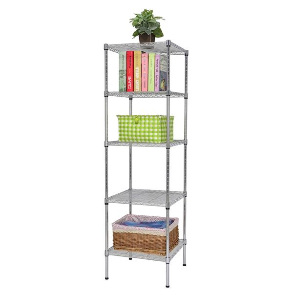 5-Tier Wire Shelving Storage Rack Thicken Steel Tube