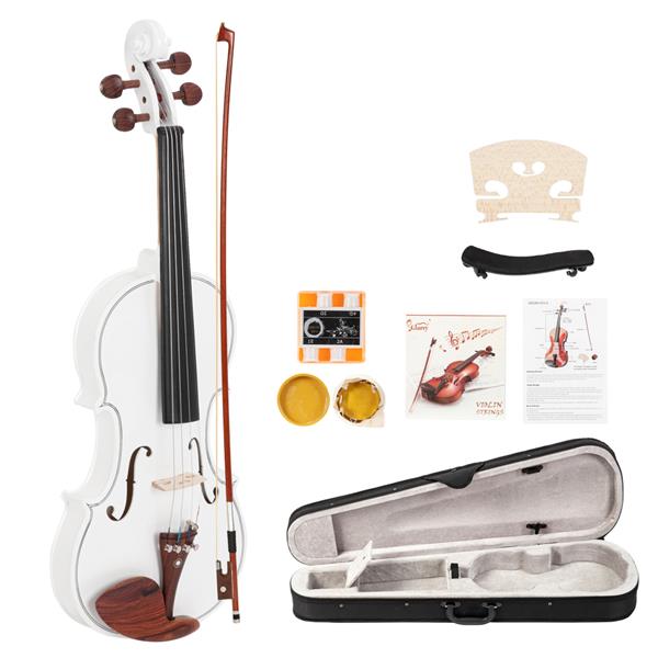 Do Not Sell on AmazonGlarry GV103 4/4 Spruce Panel Violin Matte White