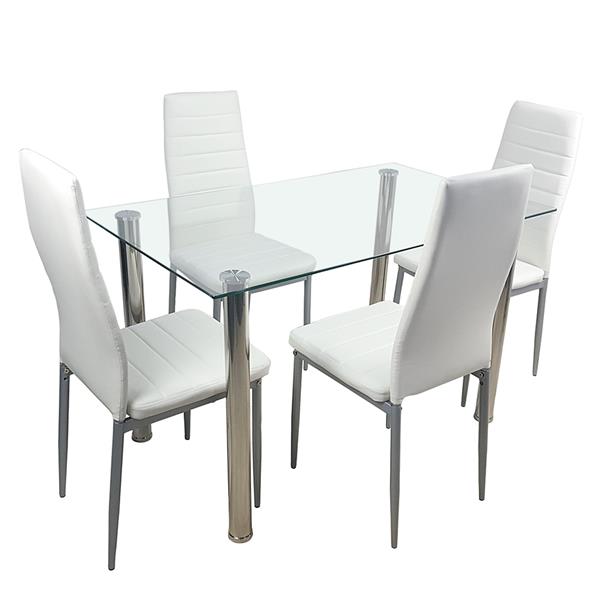 110cm Dining Table Tempered Glass Dining Tableonly table