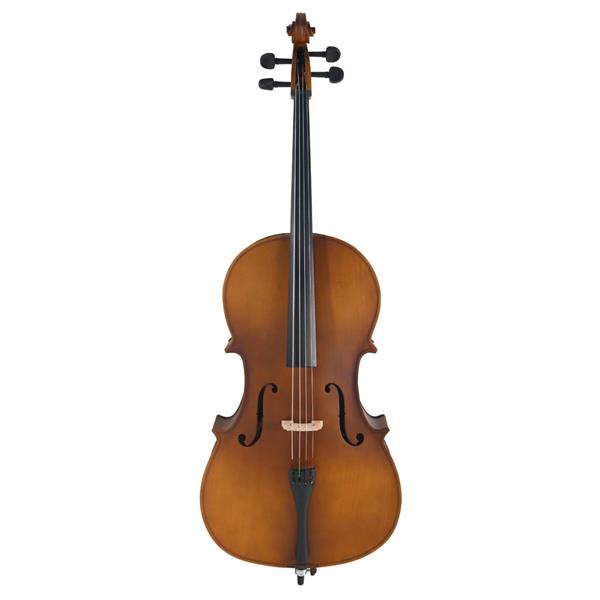 4/4 Acoustic Cello   Case   Bow   Rosin Wood Color