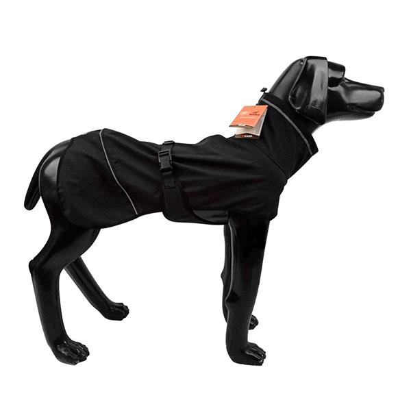 Water Repellent Softshell Dog Jacket Pet Clothes for Spring AutumnOutdoor Sport Dog Jacket with High Neckline Collar Cold Weather Pets Apparel Winter Warm Coats Puppy Comfort Vest-blacksize XL