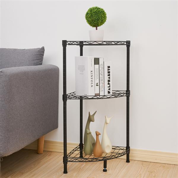 3-Tier Corner Wire Shelving