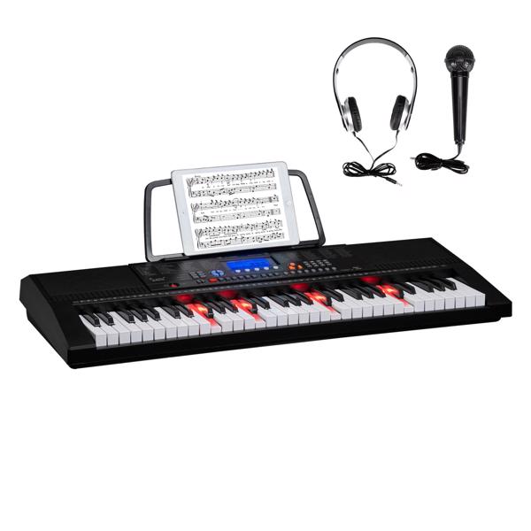 Do Not Sell on AmazonGlarry GEP-105 61 Key Portable Lighting Keyboard , Built In Speakers, Headphone, Microphone, Music Rest, LCD Screen, USB Port  for Beginners