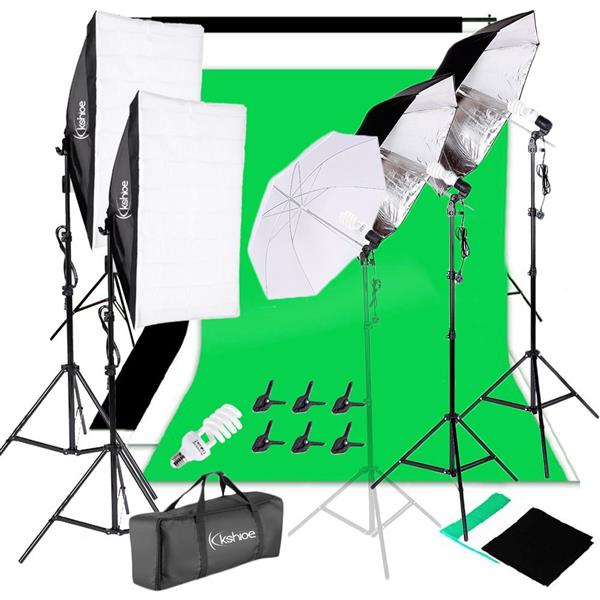 45W White Umbrellas Silver Black Umbrellas Soft Light Box Background Stand Light Stands Four(Do Not Sell on Amazon)