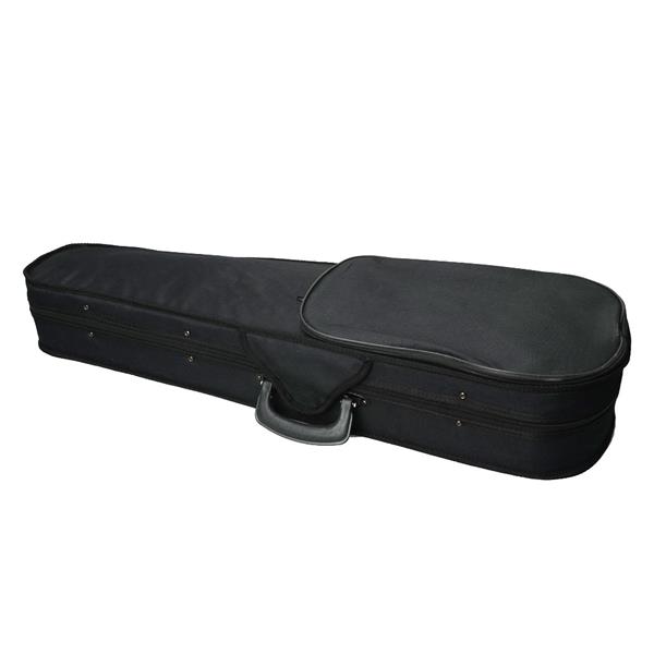 Durable Cloth Fluff Triangle Shape Case with Beige Lining for 4/4 Violin Black