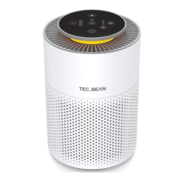 Air Purifiers for Bedroom with Adjustable Night Light, TEC.BEAN H13 True HEPA Air Filter for Office Desk, JH50G-M, White
