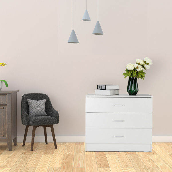 Wood Simple 3-Drawer Dresser White