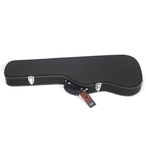 [Do Not Sell on Amazon]Glarry ST High Grade Electric Guitar Hard Case Microgroove Flat Surface Straight Flange Black