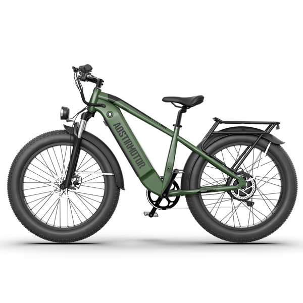 AOSTIRMOTOR New Pattern King 26&quot; 1000W Electric Bike 26in Fat Tire 52V15AH Removable Lithium Battery for Adults KING