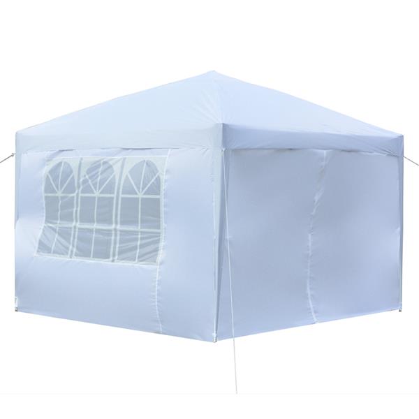 3 x 3m Two Doors &amp; Two Windows Practical Waterproof Right-Angle Folding Tent White