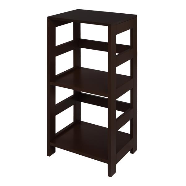 Wooden Bookshelf Rack 3 Tier Bookcase Shelf Storage Organizer, Brown Color