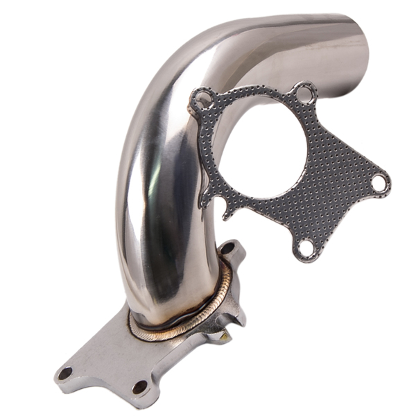 Stainless 2.5&quot; 5-Bolt Flange Down Pipe FOR T3/T4 T03/T04 Turbo Exhaust+Gasket