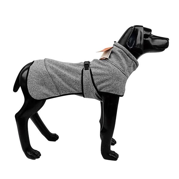 Water Repellent Softshell Dog Jacket Pet Clothes for Spring AutumnOutdoor Sport Dog Jacket with High Neckline Collar Cold Weather Pets Apparel Winter Warm Coats Puppy Comfort Vest-lightgraysize L