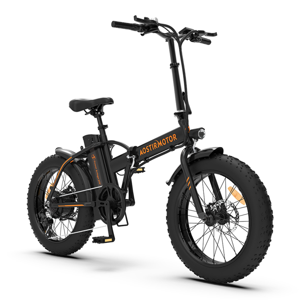 AOSTIRMOTOR Folding Electric Bicycle 500W Motor 20&quot; Fat Tire With 36V/13Ah Li-Battery