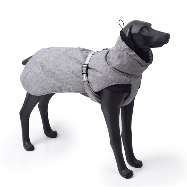 New Style Dog Winter Jacket with Waterproof Warm Polyester Filling Fabric-Gary size M
