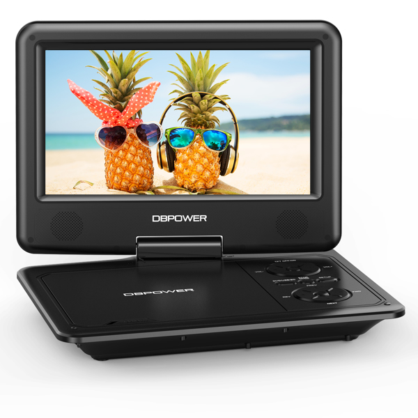 DBPOWER 11.5&quot; Portable DVD Player, 5-Hour Built-in Rechargeable Battery, 9&quot; Swivel Screen, NS-958 Black