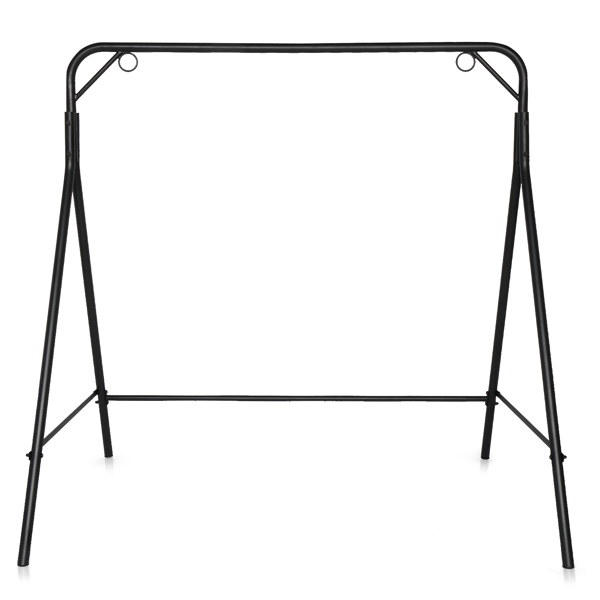 176*128*180cm Flat Top 250kg Garden Iron Swing Frame Black