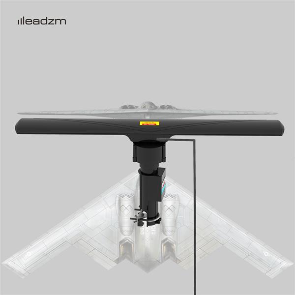 10000 110V 40-860MHz 203dB 350Rotation UV Dual-band Outdoor Antenna Black