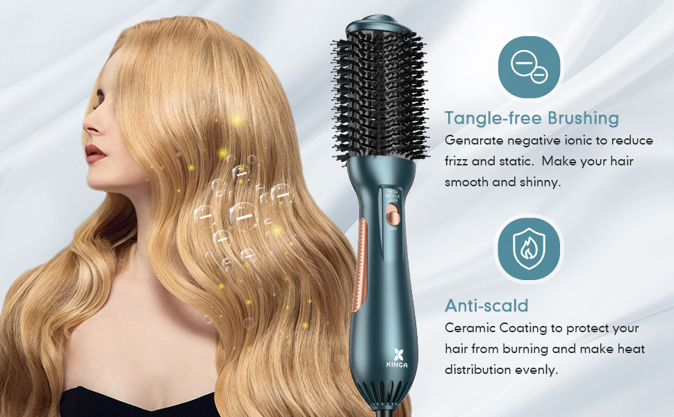 Tangle free blow dryer brush