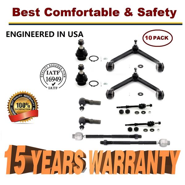 Dodge Ram 1500 Front Control Arm Ball Joint TieRod Kit 2WD RWD 5-Lug Exc MegaCab  - 15 YR WARRANTY