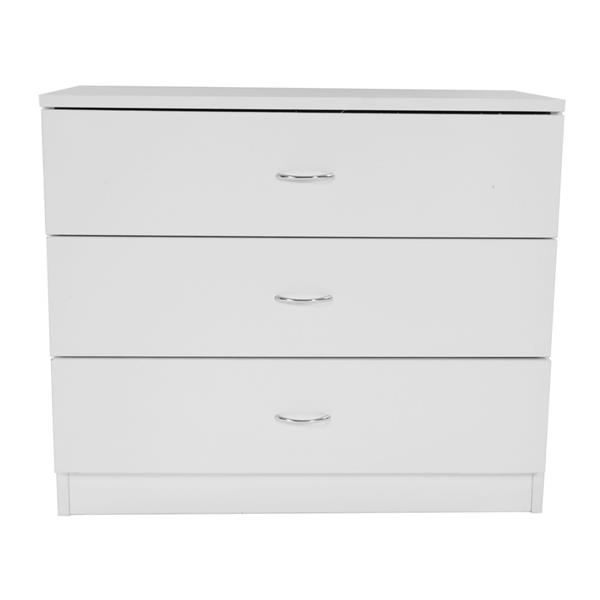 Modern Simple 3-Drawer Dresser White