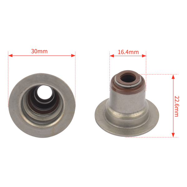 16Pcs FKM Valve Seals .313&quot; x .500&quot; Metal Clad For GM LS1 LS3 LS6 4.8L 5.3L 6.0L 6.2L