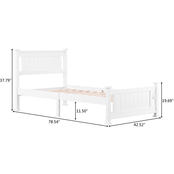 PWB-005 Cap Vertical Bed White Twin