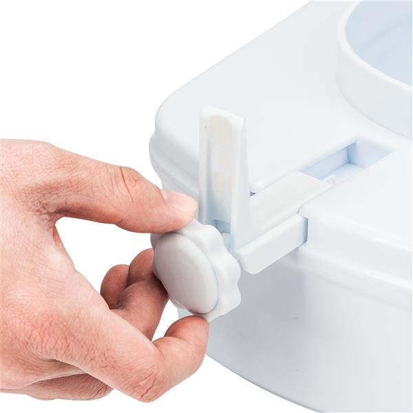 4&quot; High Quality Elevated Toilet Seat with Cover White