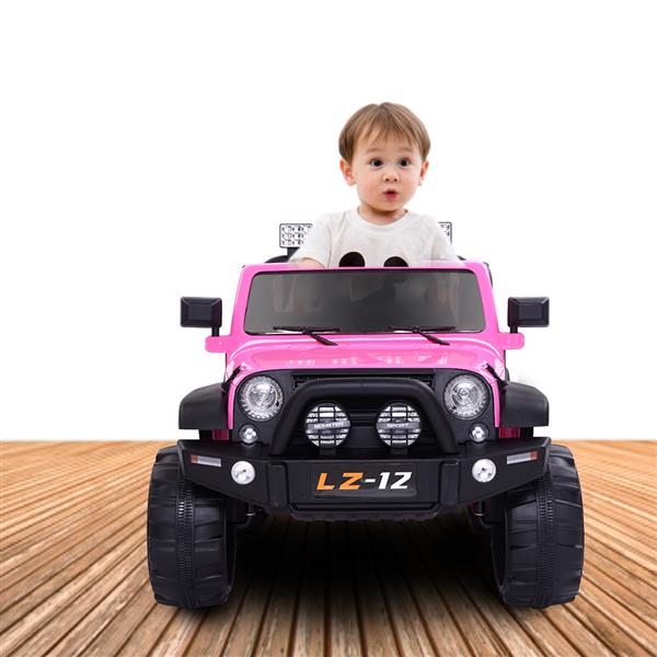 12V Kids Ride On Car Toy Jeep Rechargeable Battery 4 mph Remote Control Pink US