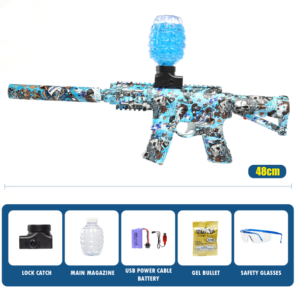 Splatter Ball Gun Gel Ball Blaster Toy Guns,NO for Nerf Guns EVA Bullet,Electric M416 with 11000 Non-Toxic,Eco-Friendly,Biodegradable Gellets,Outdoor Yard Activities Shooting Game(Mini)