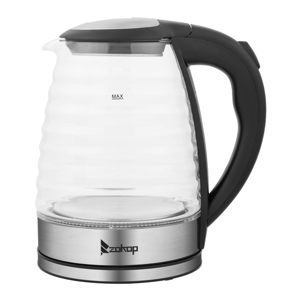American Standard HD-1858L 1.8L 110V 1100W  Electric Kettle Stainless Steel High Quality Borosilicate Glass Blue Light