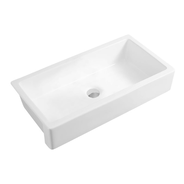 36&quot; W Farmhouse/Apron Front White Ceramic Kitchen Sink