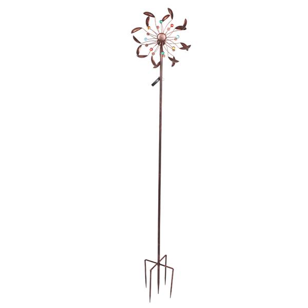 Wrought Iron Windmill-LED Light Petal Shape