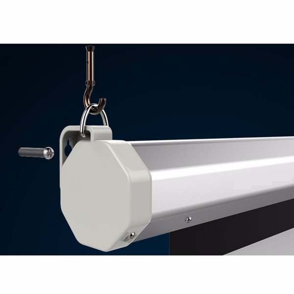 92&quot; 16:9 80&quot; x 45&quot; Viewing Area Motorized Projector Screen with Remote Control Matte White
