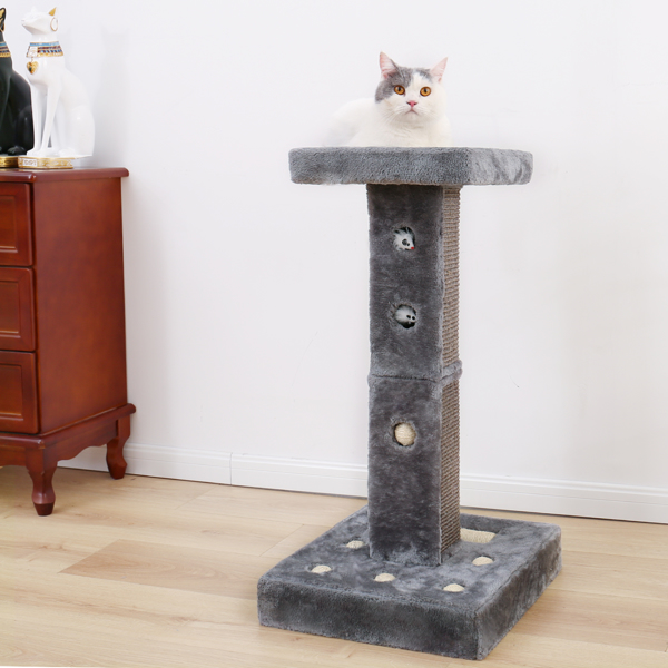 Modern Cat Tree Cat Scratching Post with Sisal Scratching Posts, Cozy Perch and Cat Interactive Toy