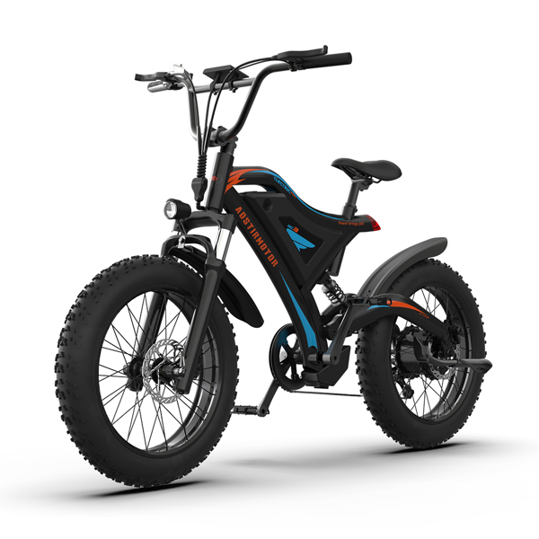 AOSTIRMOTOR Electric Bicycle 500W Motor 20&quot; Fat Tire With 48V/15Ah Li-Battery S18-MINI New style