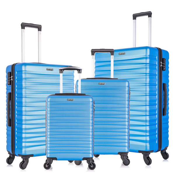 Hardshell Luggage Sets Suitcase ABS Lightweight with Spinner Wheels and TSA Lock Blue