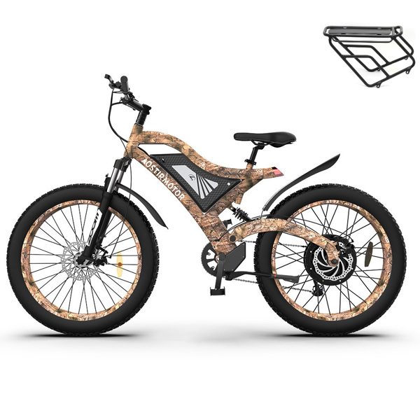 Hot Fat Tire Adults Electric Bicycle 26 In. Electric Mountain Bike All Terrain e-bike Ebike 48V 15AH S18