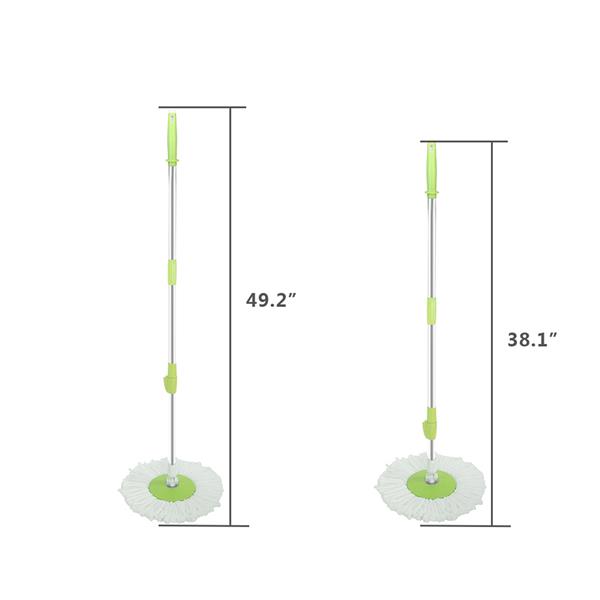 BLL-19A 360-Degree Rotary Head Ultra Slim Microfiber Mop Green