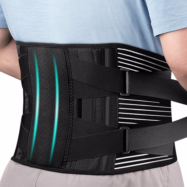 Back Support Belt for Women Size-L, Lumbar Support, Back Support Belt Scoliosis Back Brace, Adjustable Air Mesh Back Brace with 5 Stays for Lower Back Pain Relief, Herniated Disc, Sciatica,Scoliosis