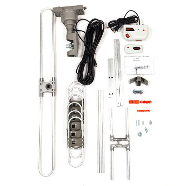 TA-101G 360Rotation UV 45-860MHz 22-38dB Open Antenna Silver