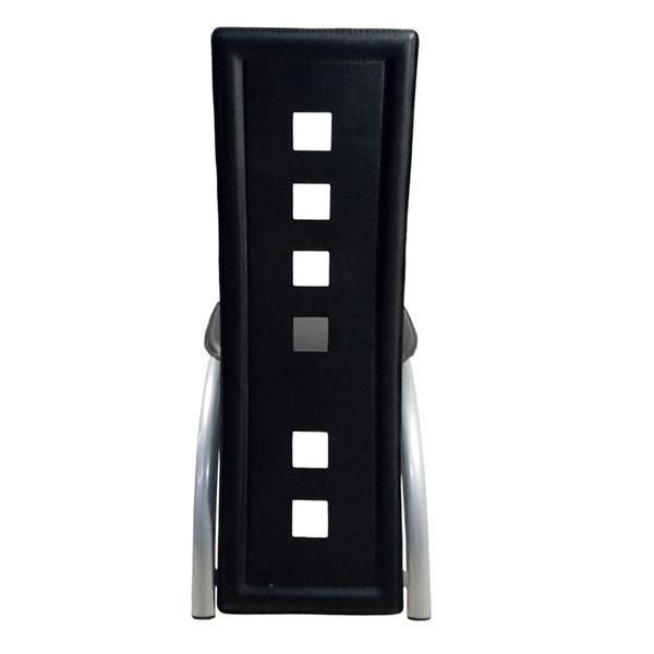 4pcs High Grade PVC Leather Comfortable Chairs Black (only 4pcs chairs)