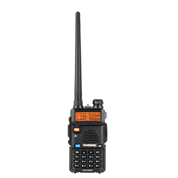 1.5&quot; LCD 5W 144~148MHz / 420~450MHz Dual Band Walkie Talkie with 1-LED Flashlight (Black)