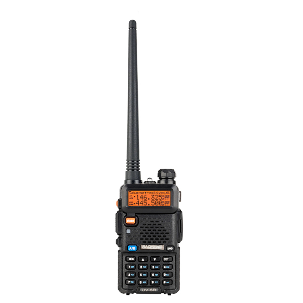 1.5&quot; LCD 5W 144~148MHz / 420~450MHz Dual Band Walkie Talkie with 1-LED Flashlight (Black)