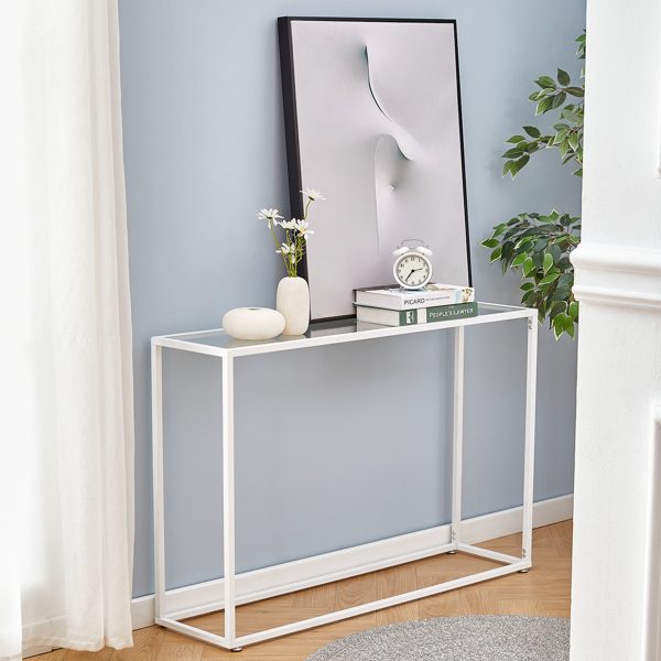 Console Tables for Entryway, Sofa Tables, Entryway Table for Living Room, Gold Entrance Table, MDF Entry Table, Foyer Tables w/Metal Frame, Behind Couch Table for Hallway