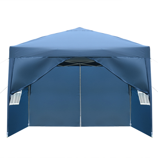3 x 3m Two Doors &amp; Two Windows Practical Waterproof Right-Angle Folding Tent Blue